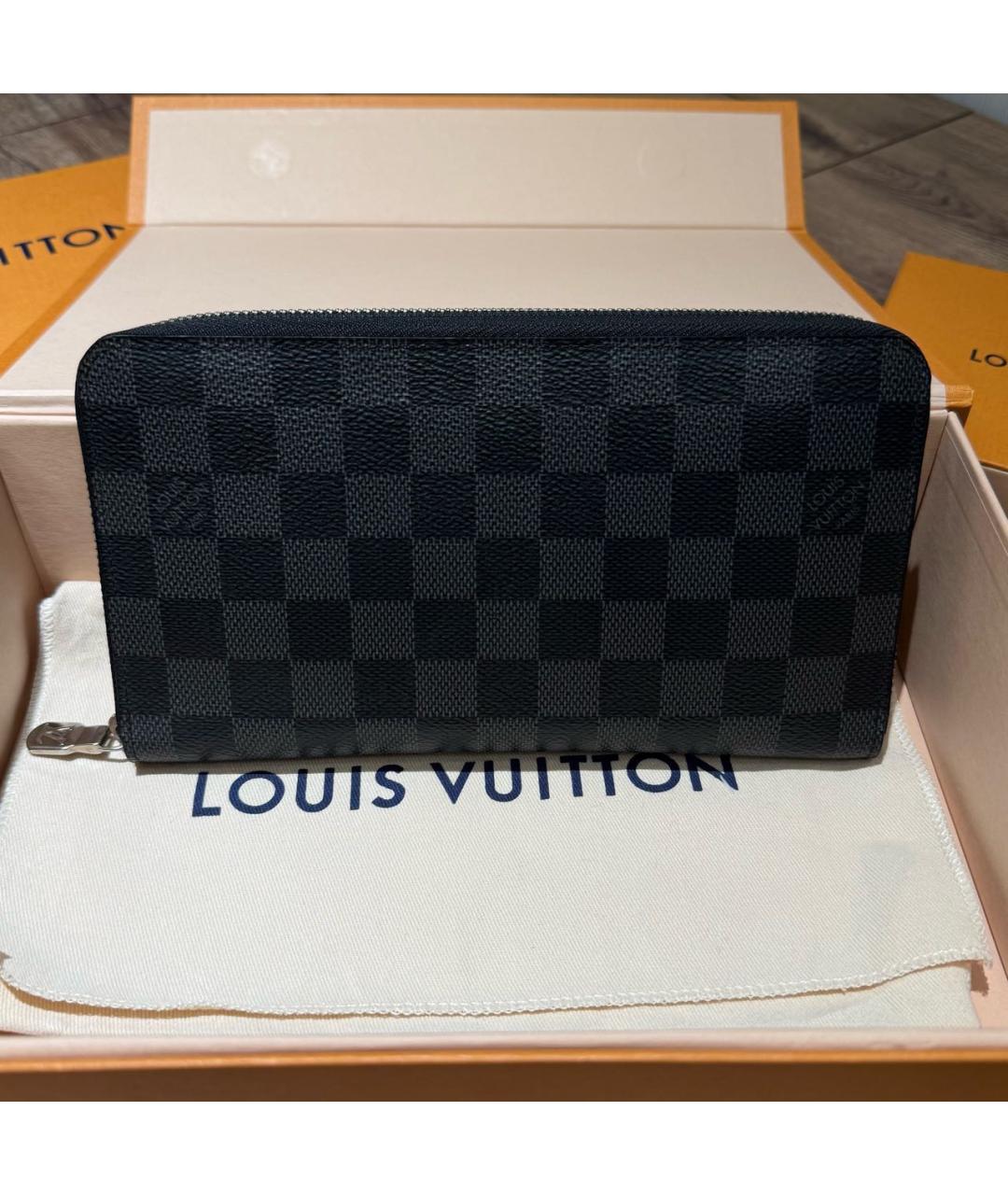 LOUIS VUITTON Антрацитовый кошелек, фото 9