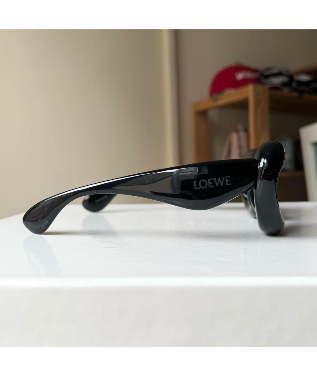 LOEWE Черные пластиковые солнцезащитные очки, фото 4