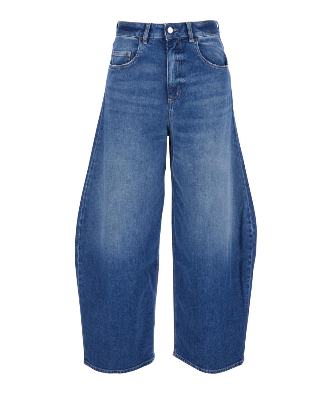 ICON DENIM Синие хлопковые джинсы клеш, фото 1