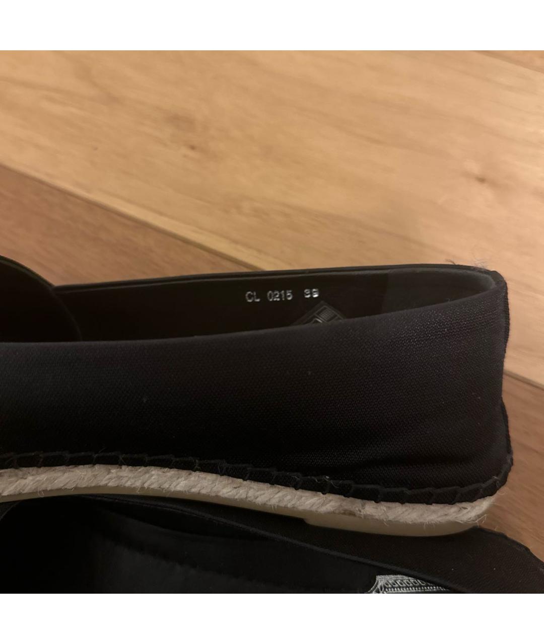 CHRISTIAN DIOR Черные текстильные эспадрильи, фото 6