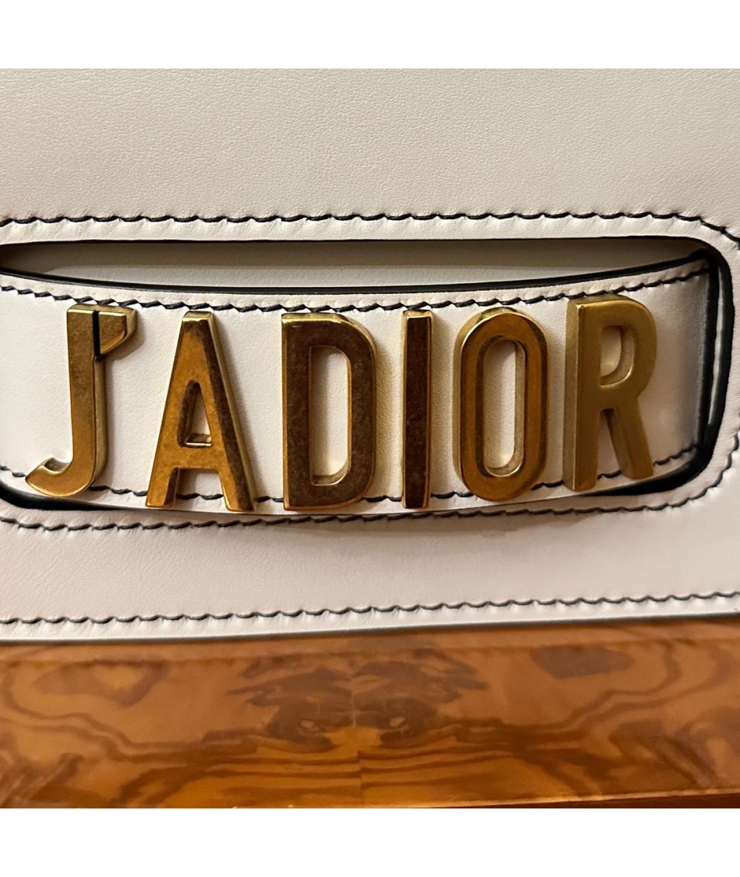CHRISTIAN DIOR Белая кожаная сумка через плечо, фото 5