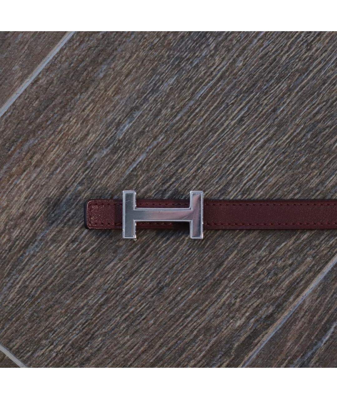 HERMES Красный кожаный ремень, фото 4