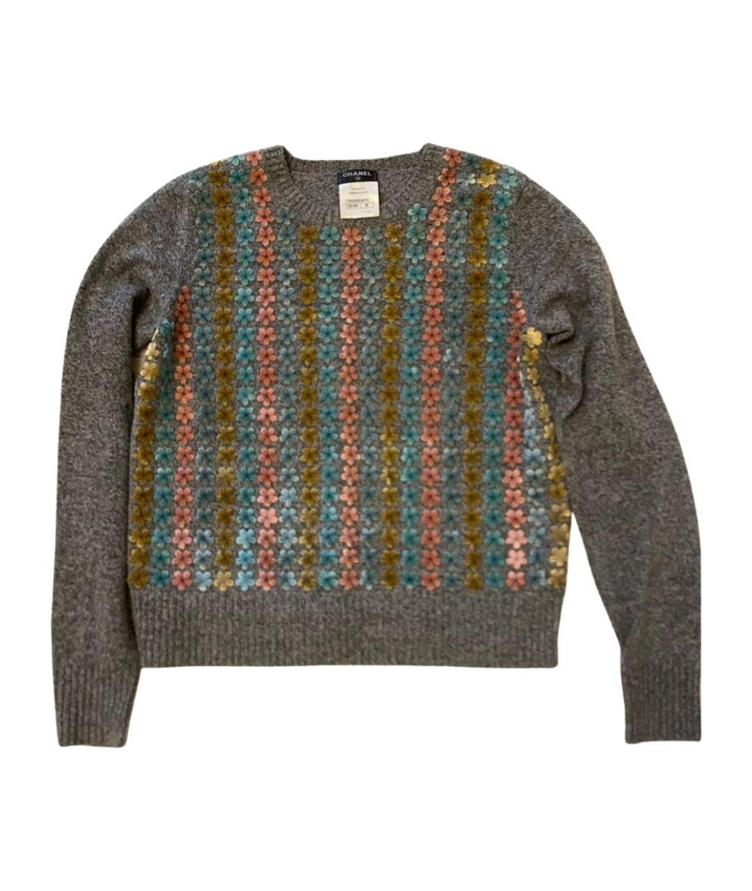 CHANEL Серый шерстяной джемпер / свитер, фото 1