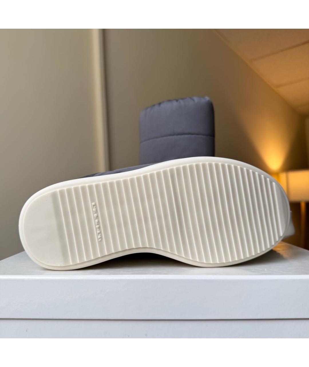 RICK OWENS DRKSHDW Серые текстильные ботинки, фото 7