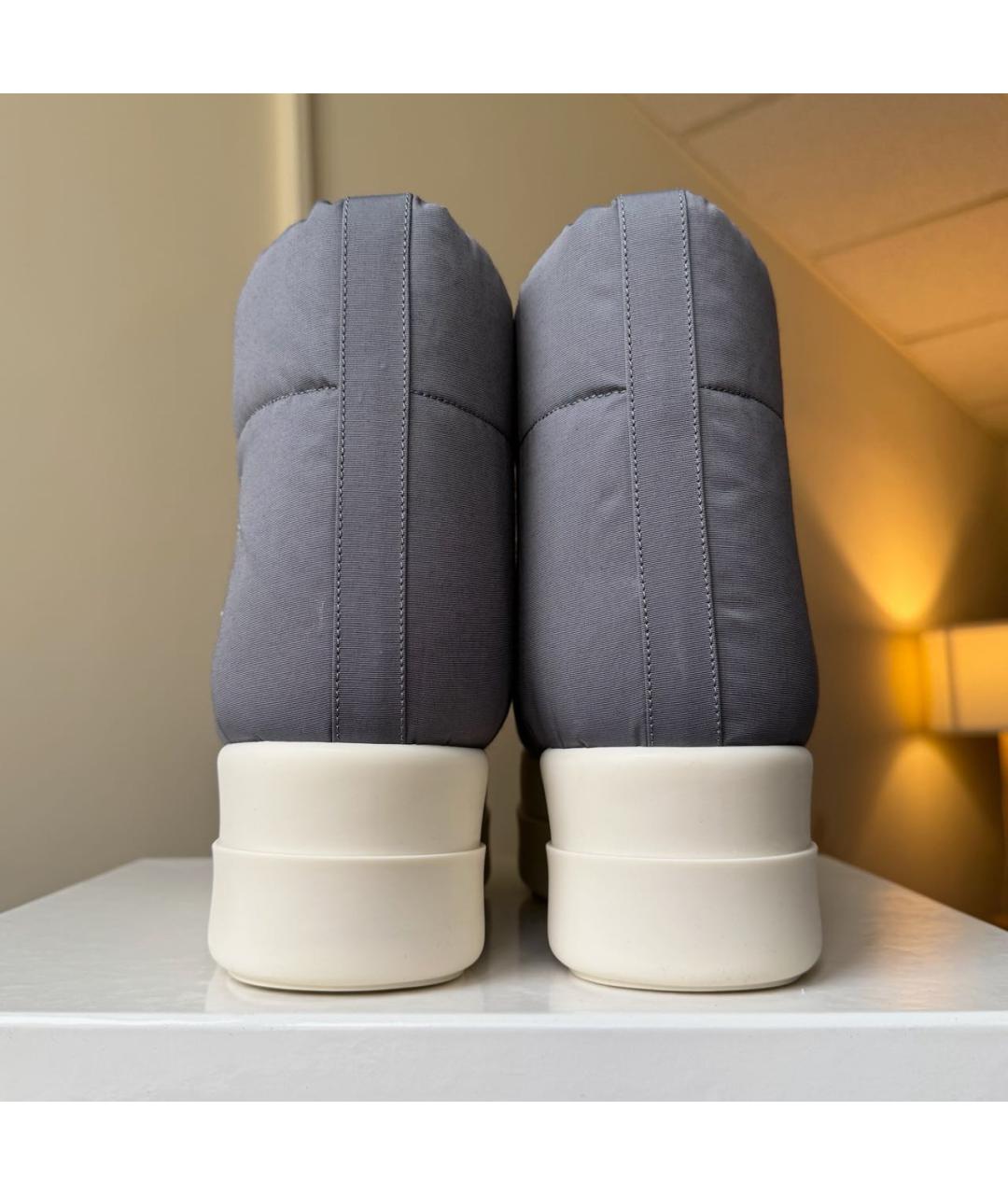 RICK OWENS DRKSHDW Серые текстильные ботинки, фото 5