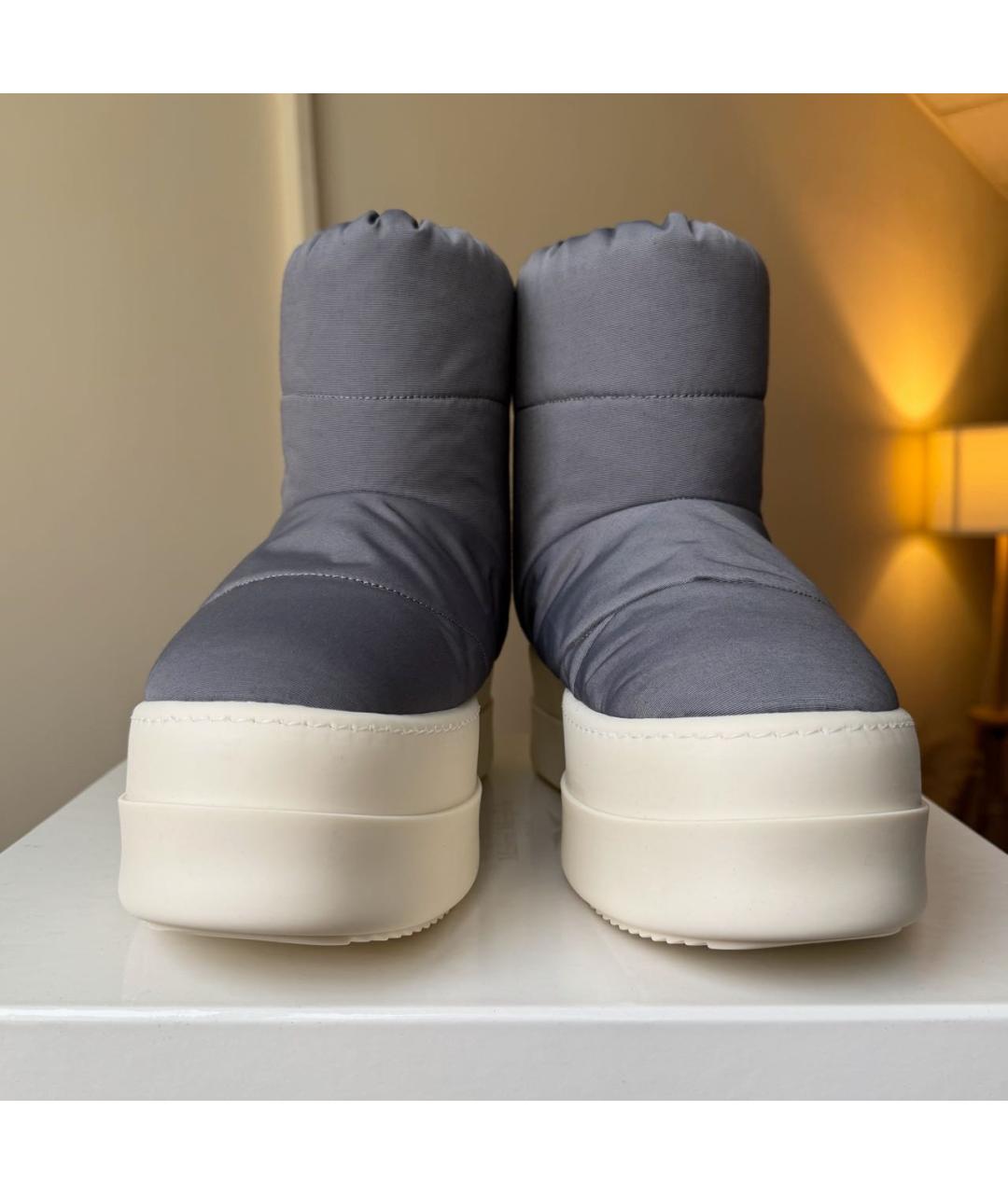 RICK OWENS DRKSHDW Серые текстильные ботинки, фото 3