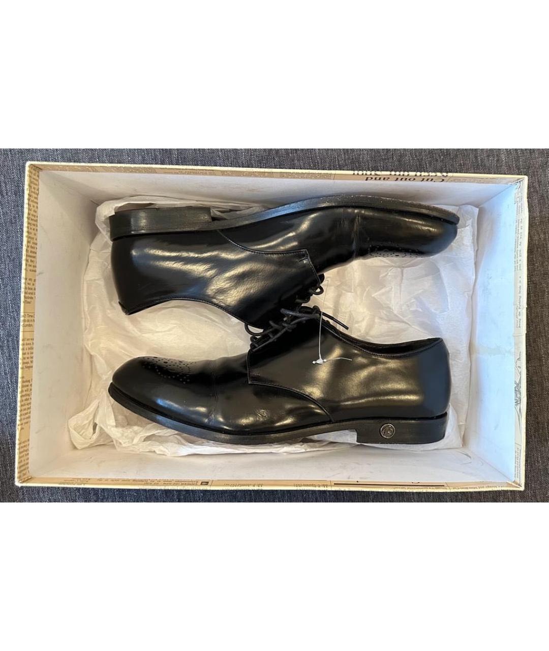 JOHN GALLIANO Черные кожаные туфли, фото 4