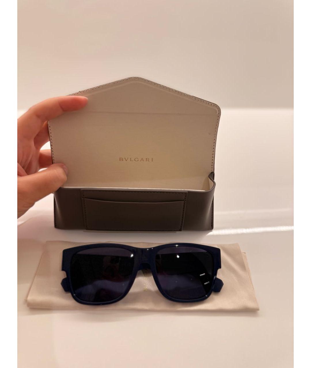 BVLGARI Синие солнцезащитные очки, фото 4