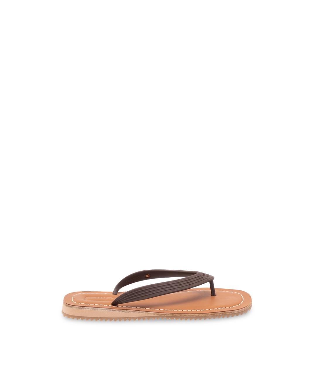 MIU MIU Коричневые шлепанцы, фото 7