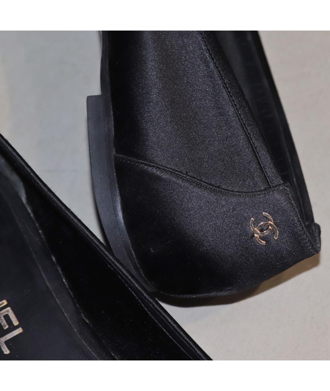CHANEL Черные балетки, фото 6