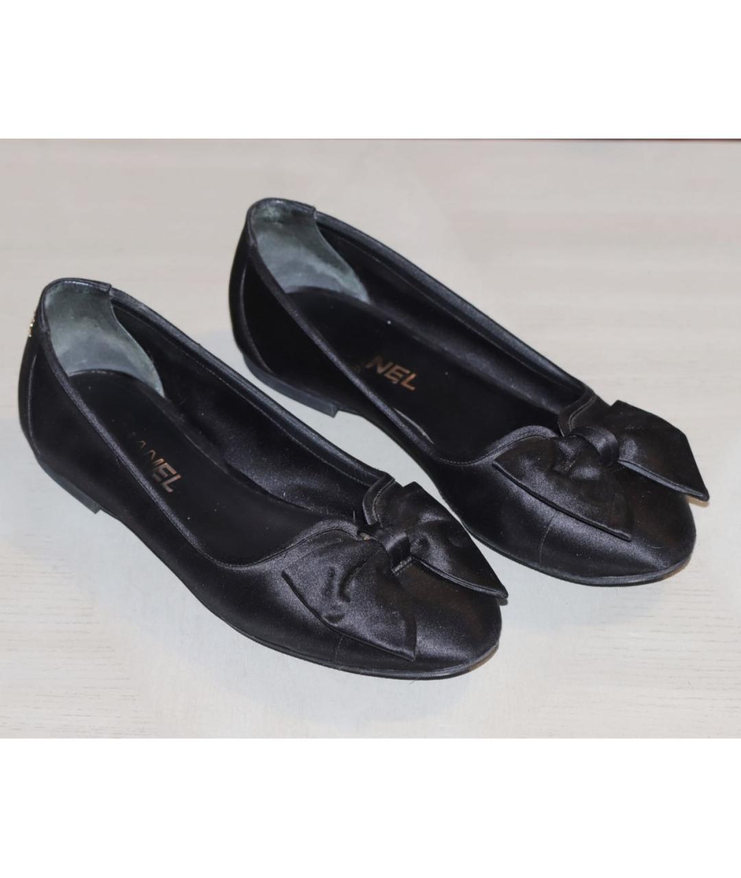 CHANEL Черные балетки, фото 2