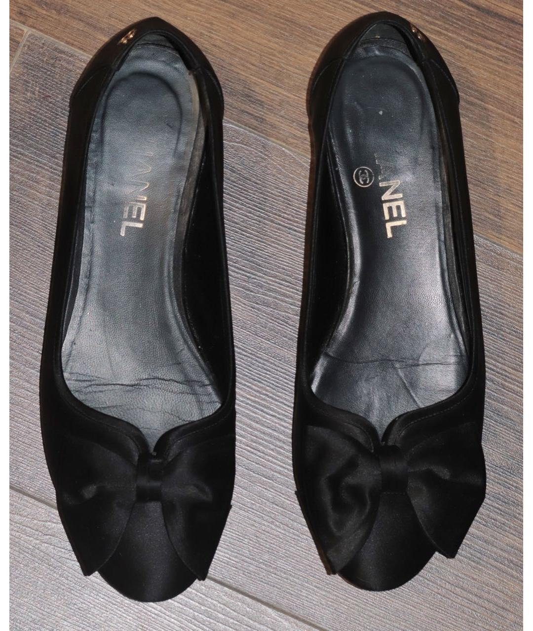 CHANEL Черные балетки, фото 3