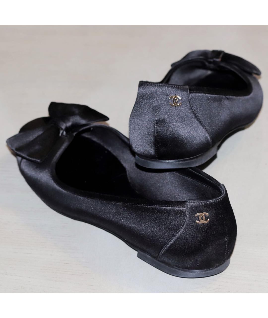 CHANEL Черные балетки, фото 5