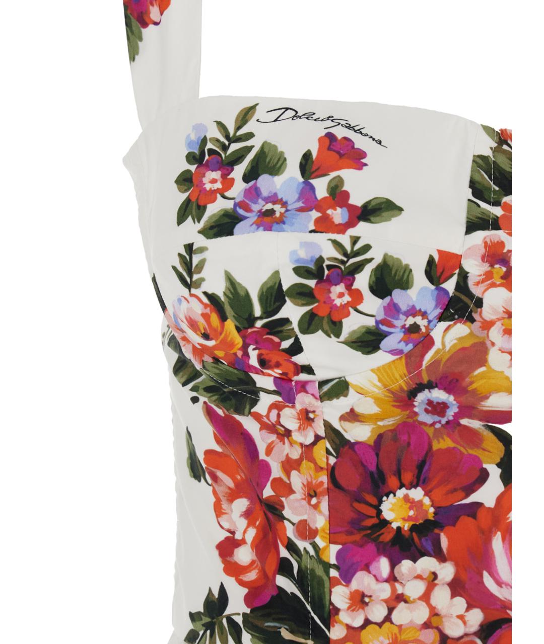 DOLCE&GABBANA Мульти хлопковое повседневное платье, фото 3