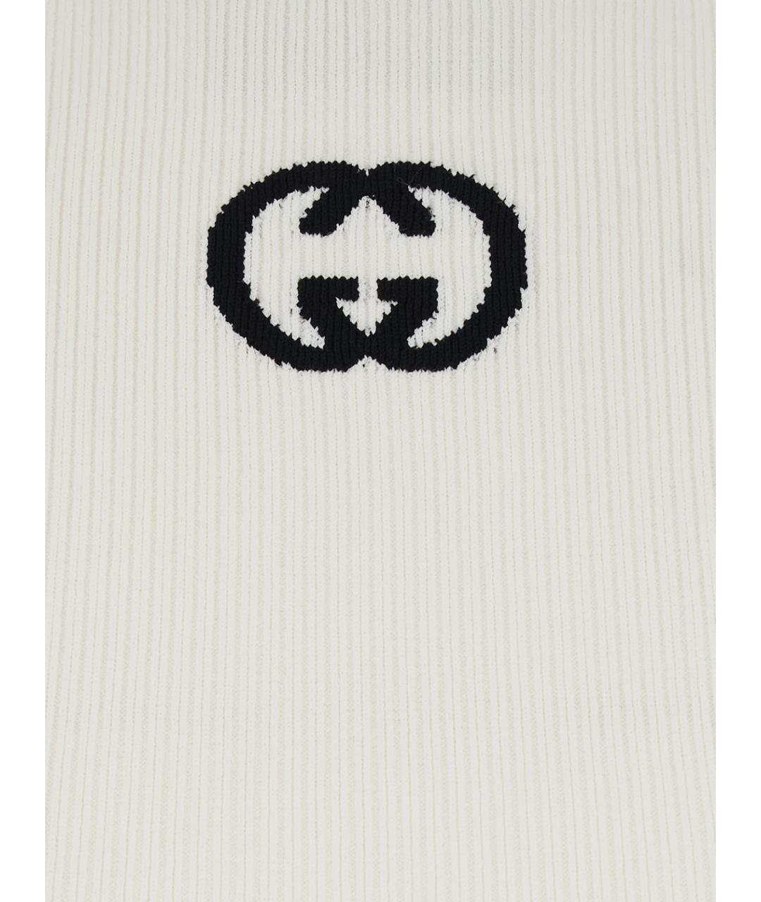 GUCCI Белая вискозная майка, фото 3