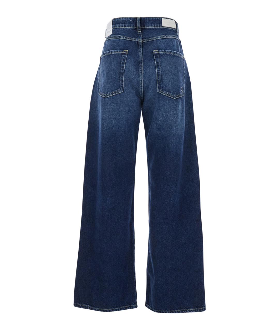 ICON DENIM Синие хлопковые прямые джинсы, фото 2