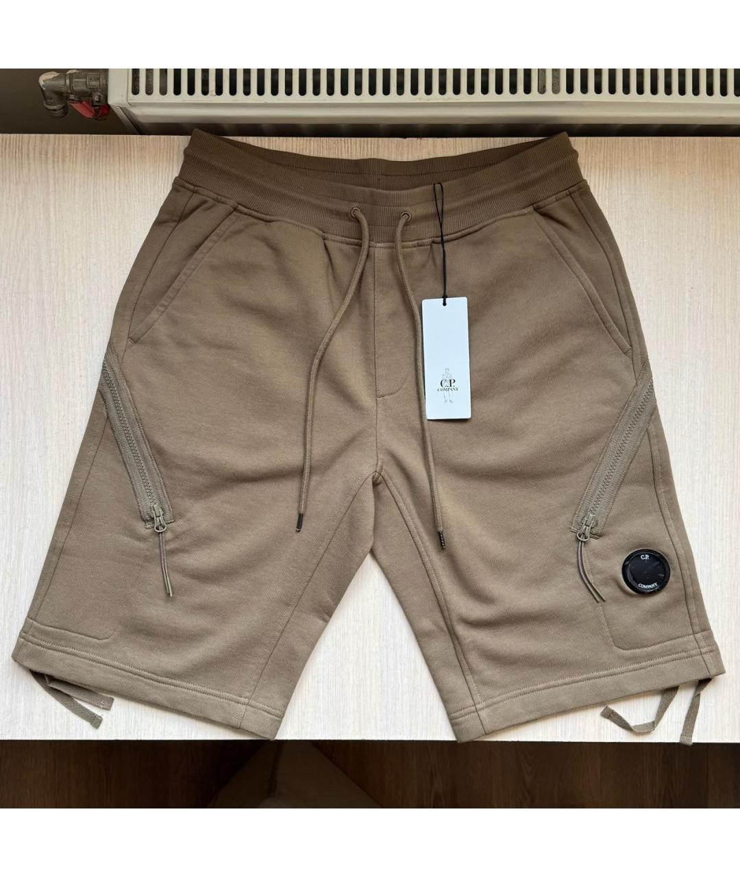 CP COMPANY Бежевые хлопковые шорты, фото 9