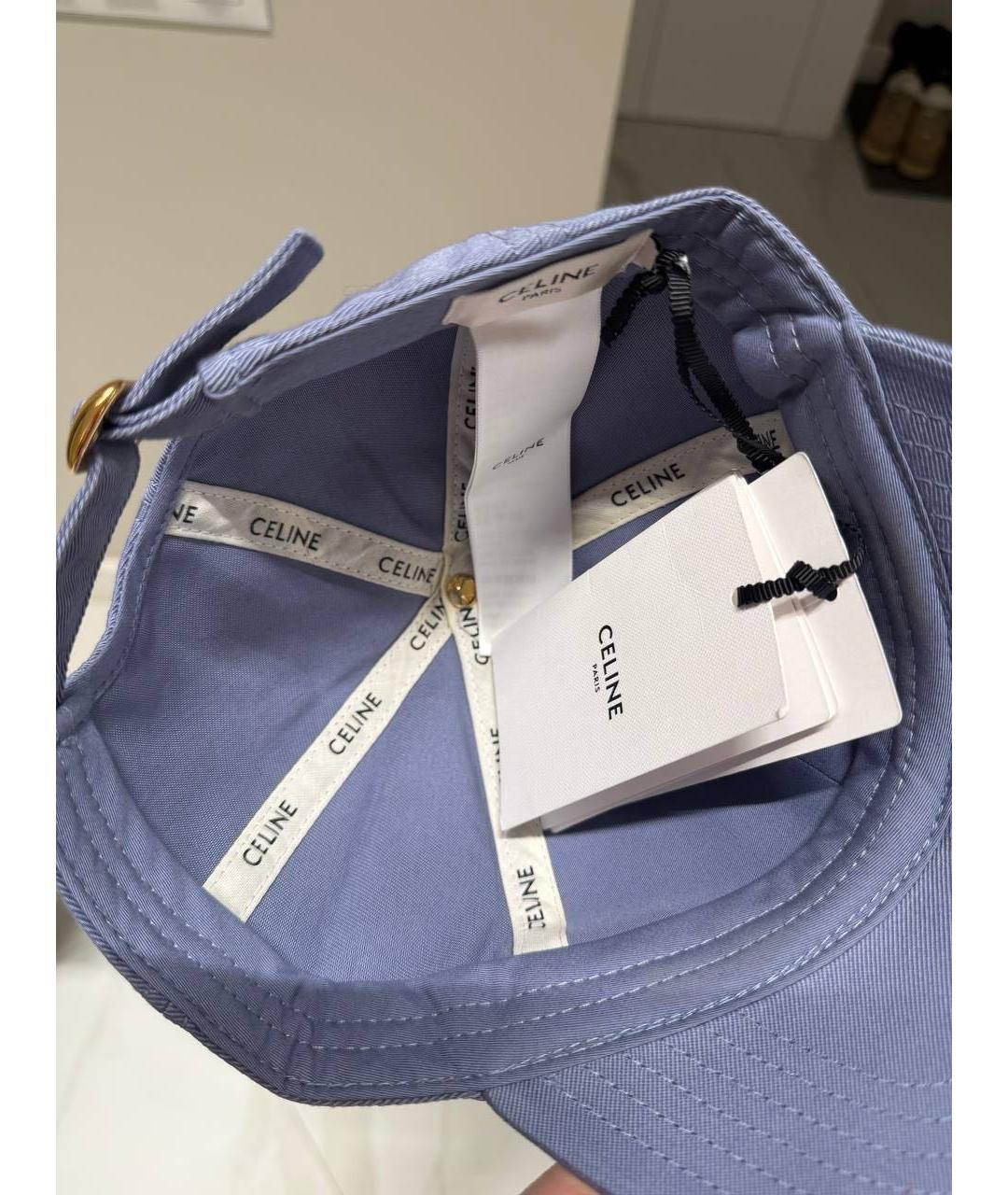 CELINE Синяя хлопковая кепка, фото 5
