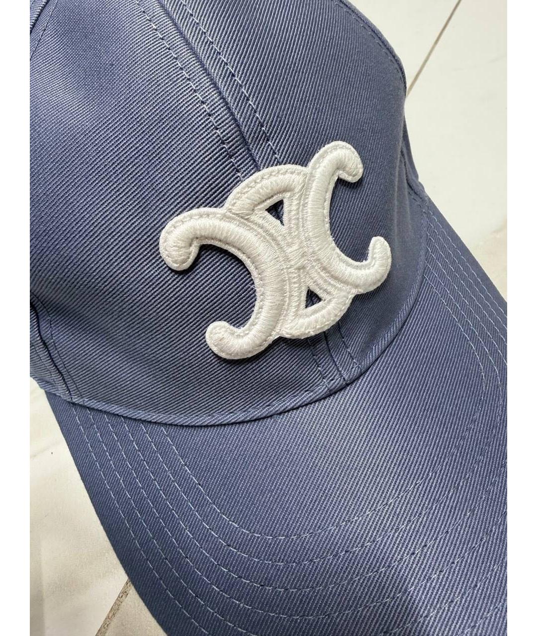 CELINE Синяя хлопковая кепка, фото 6