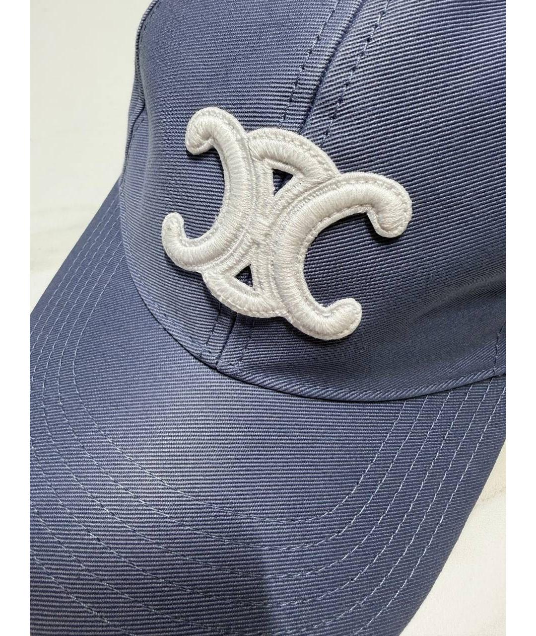 CELINE Синяя хлопковая кепка, фото 4