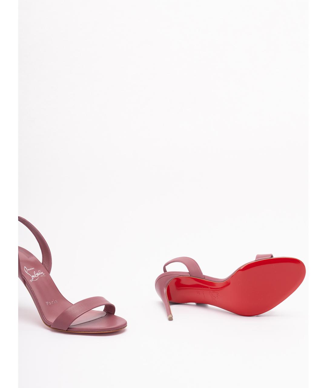 CHRISTIAN LOUBOUTIN Кожаные босоножки, фото 4