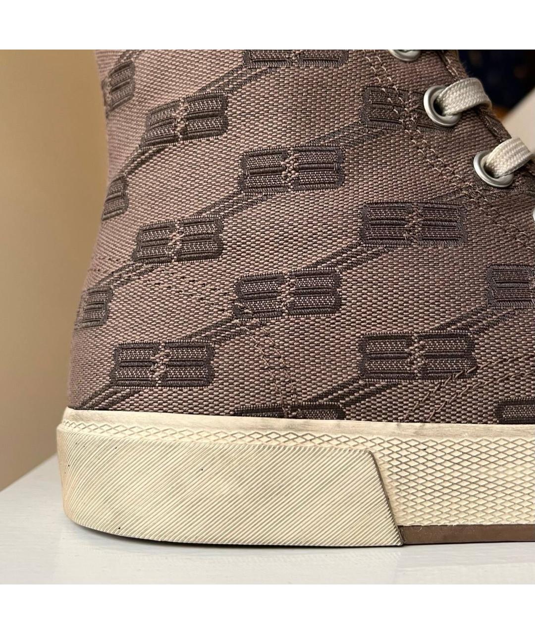 BALENCIAGA Бежевые текстильные кеды, фото 5