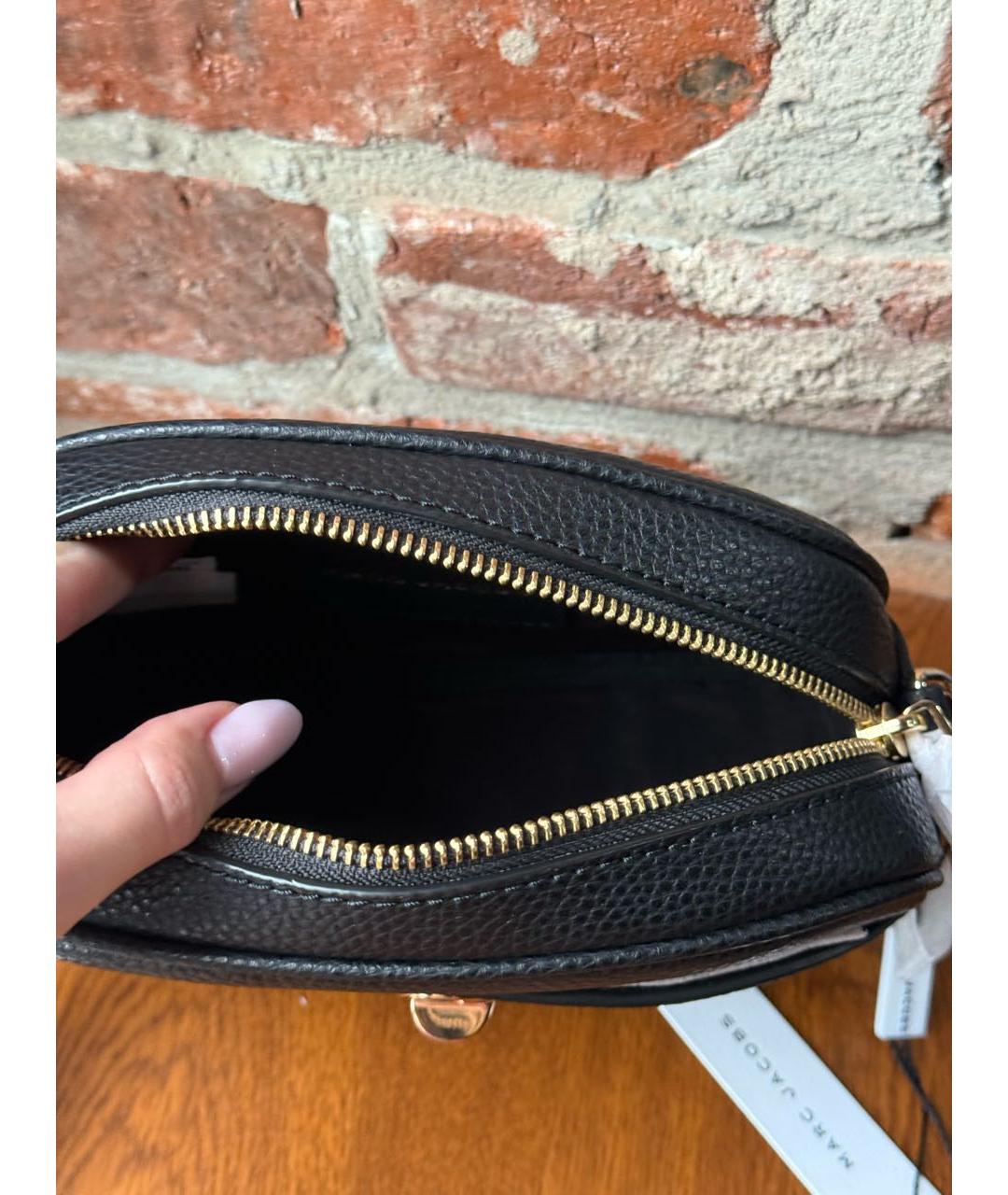 MARC JACOBS Черная кожаная сумка через плечо, фото 4