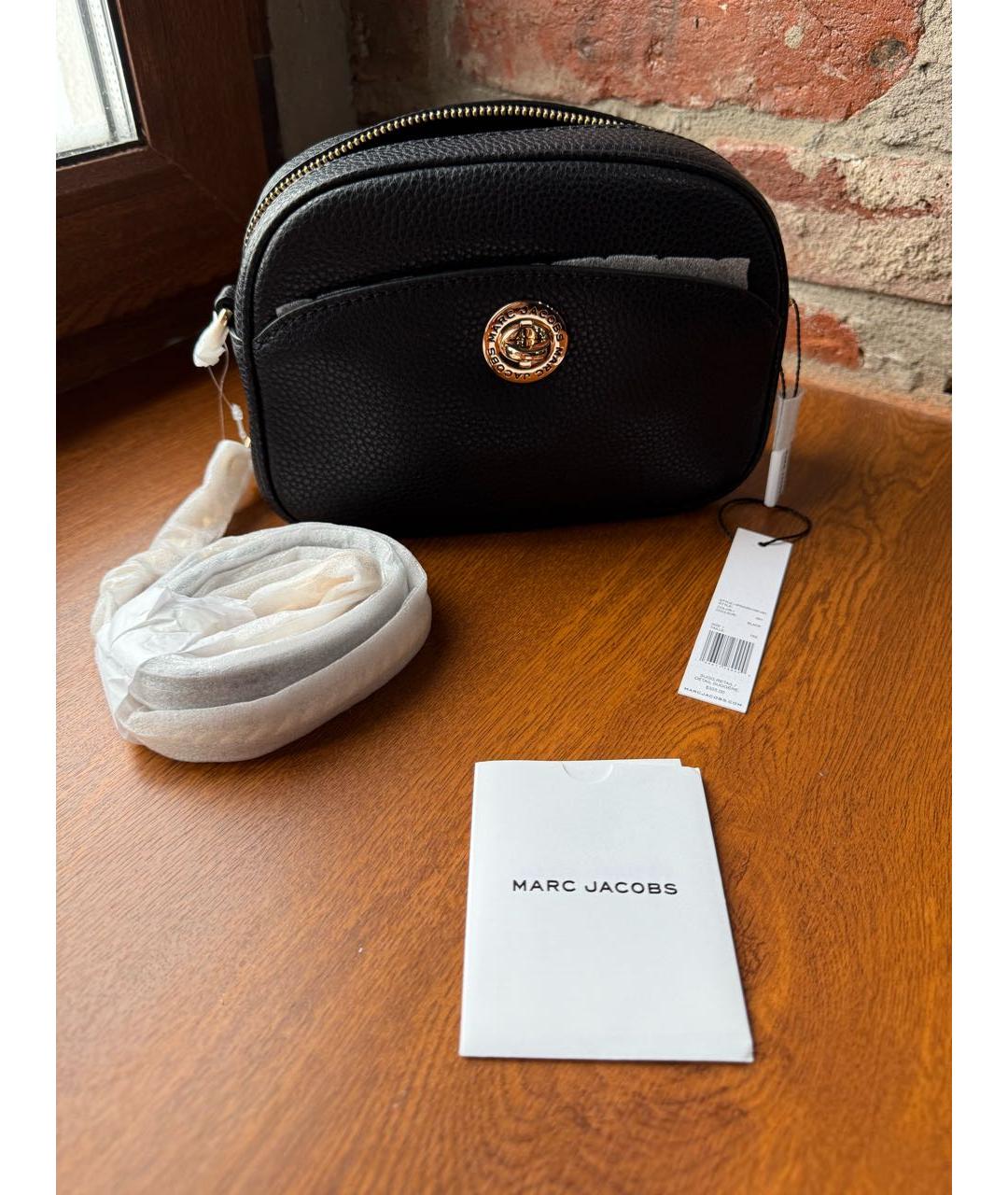MARC JACOBS Черная кожаная сумка через плечо, фото 6