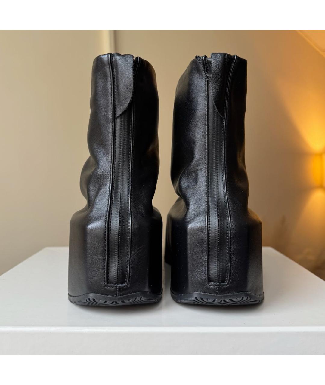 Y-3 Черные кожаные высокие кроссовки / кеды, фото 7