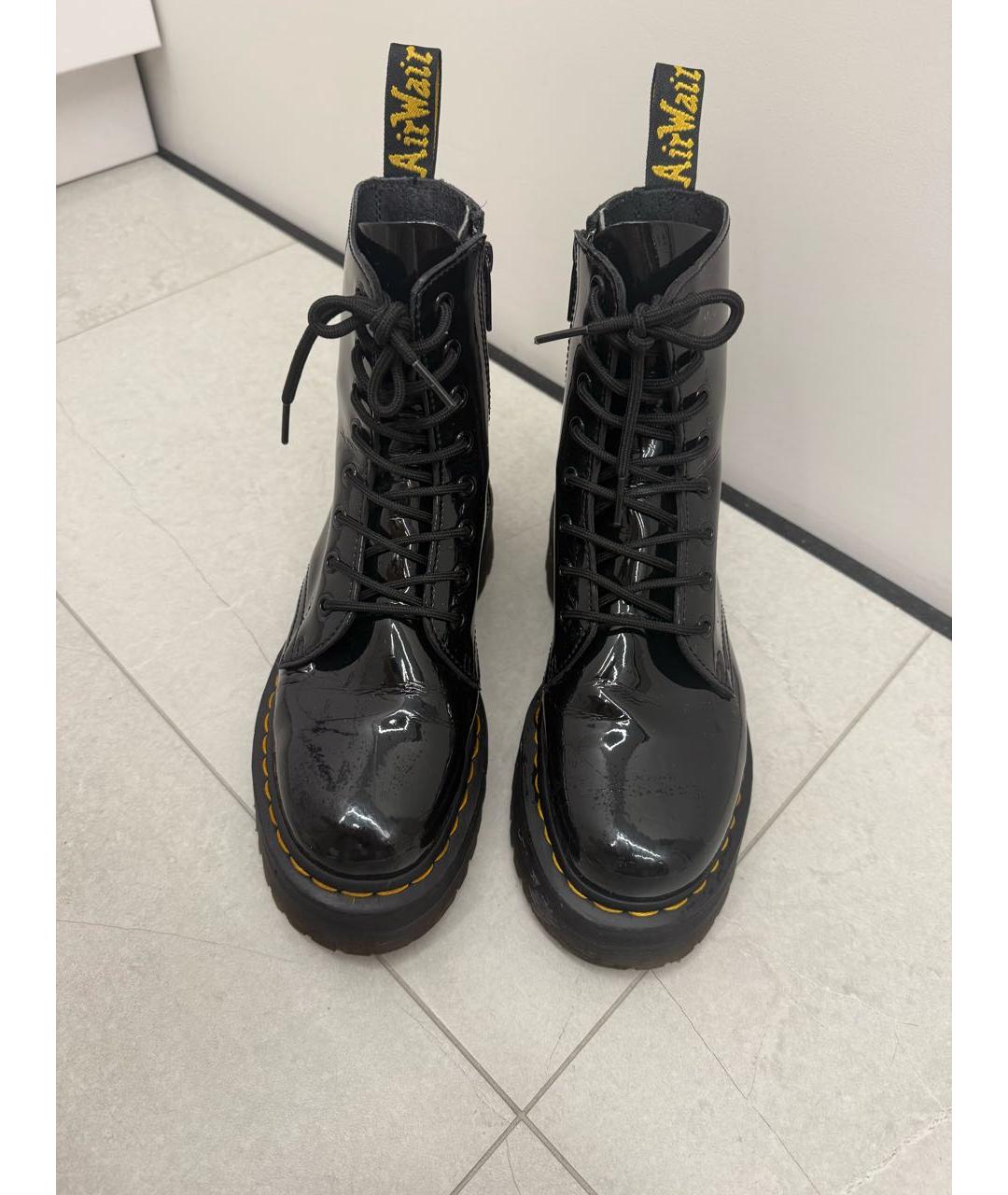 DR. MARTENS Черные ботинки из лакированной кожи, фото 2
