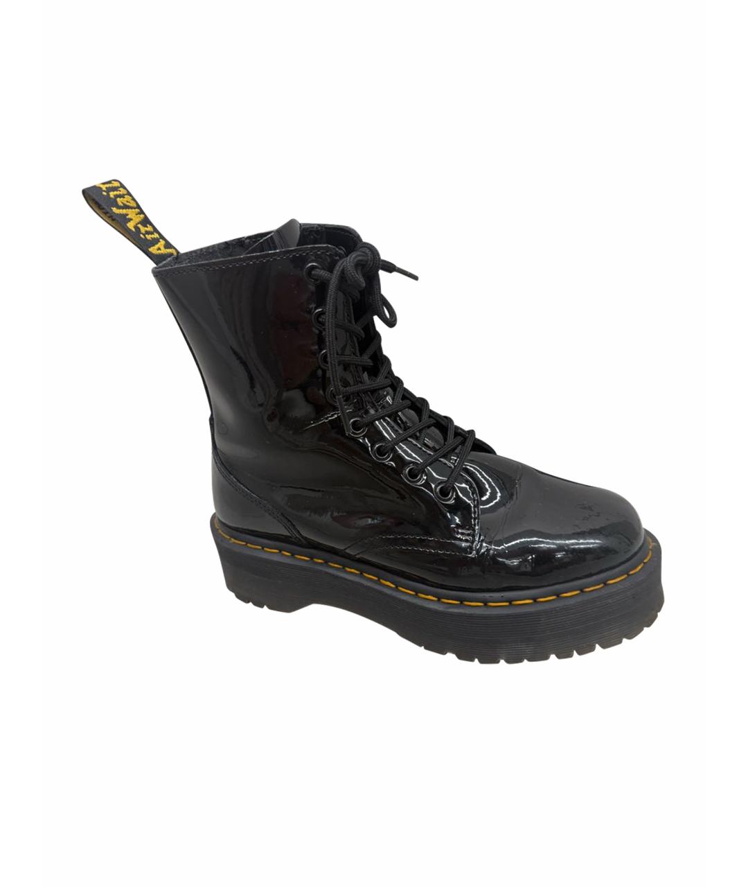 DR. MARTENS Черные ботинки из лакированной кожи, фото 1