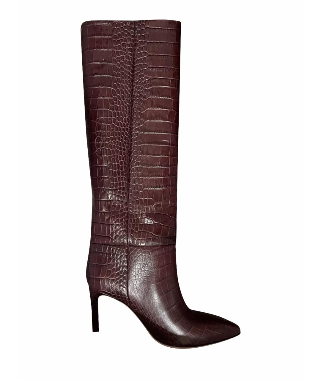 PARIS TEXAS Коричневые кожаные сапоги, фото 1