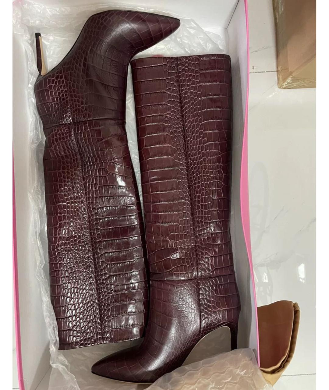 PARIS TEXAS Коричневые кожаные сапоги, фото 2