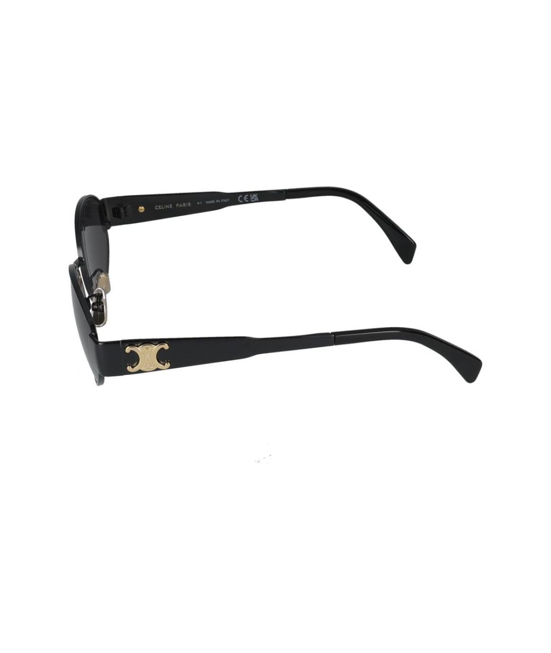 CELINE Черные металлические солнцезащитные очки, фото 3
