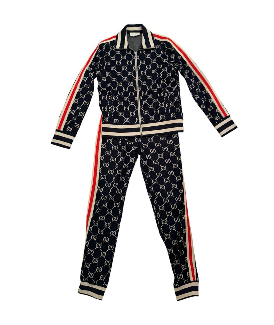 GUCCI Темно-синий повседневный костюм, фото 9