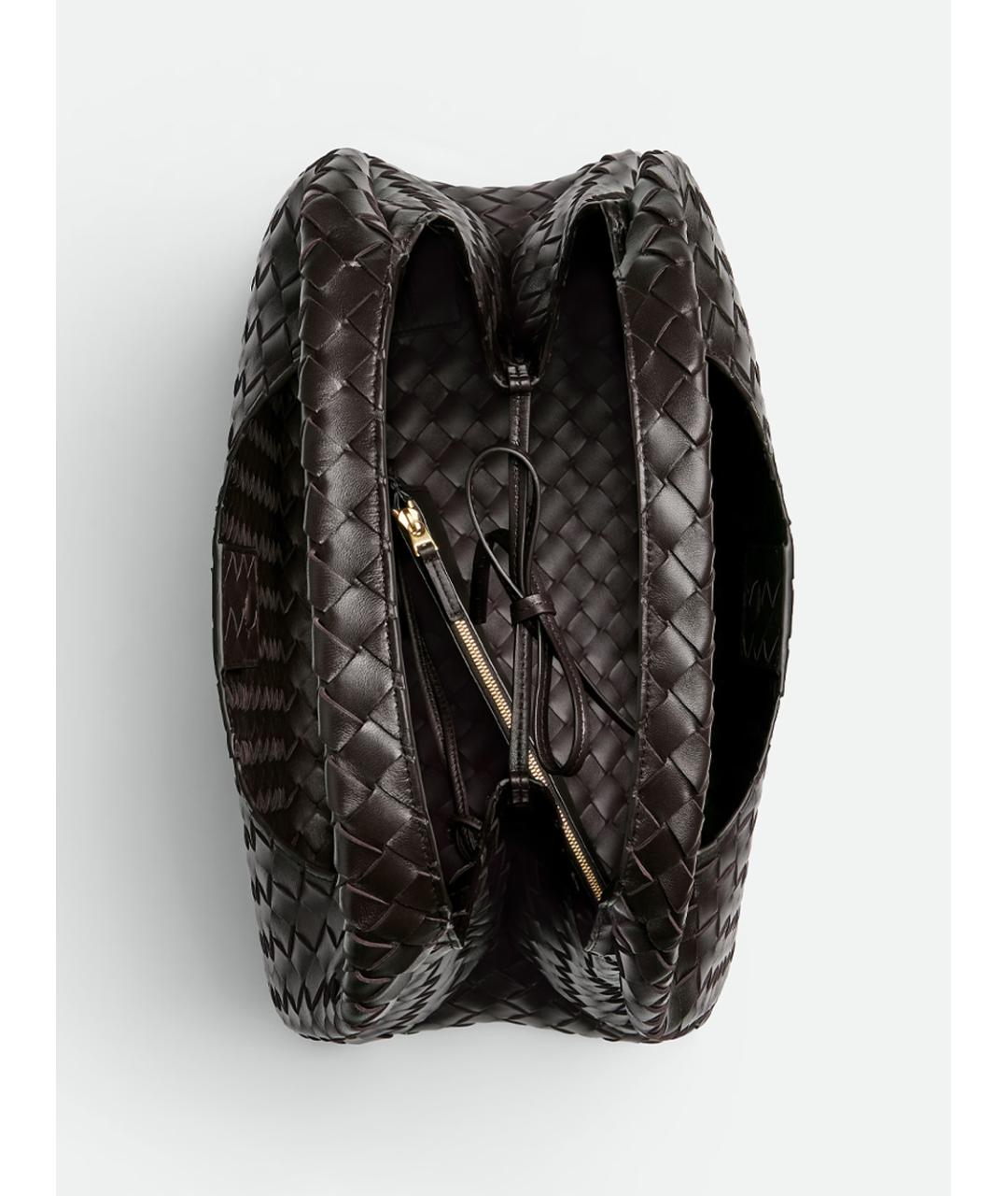 BOTTEGA VENETA Коричневая кожаная сумка тоут, фото 3