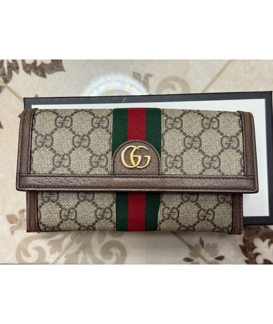 GUCCI Бежевый кошелек, фото 3