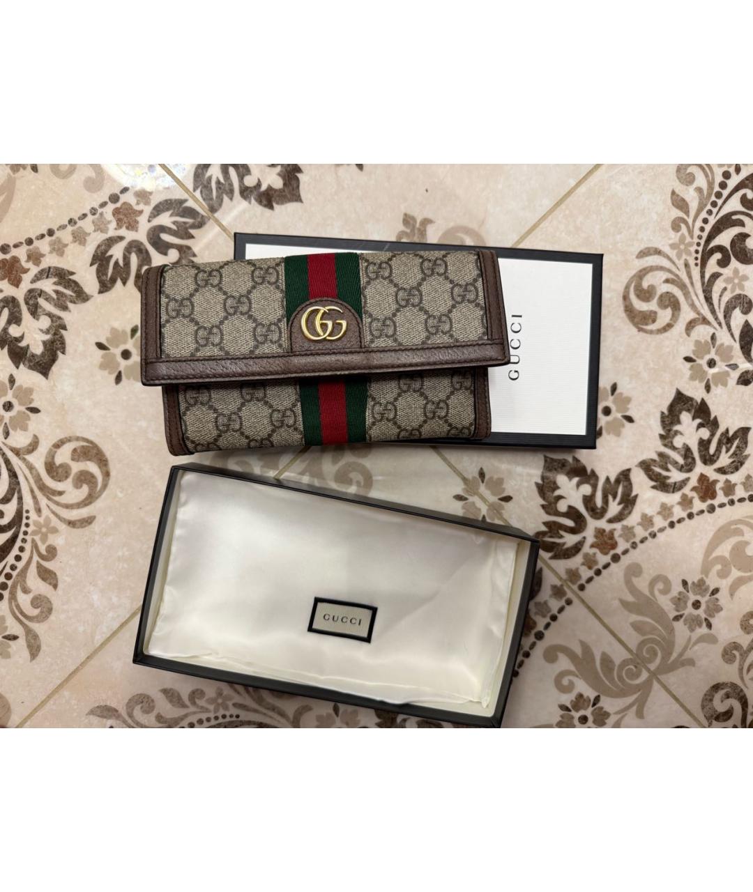 GUCCI Бежевый кошелек, фото 5