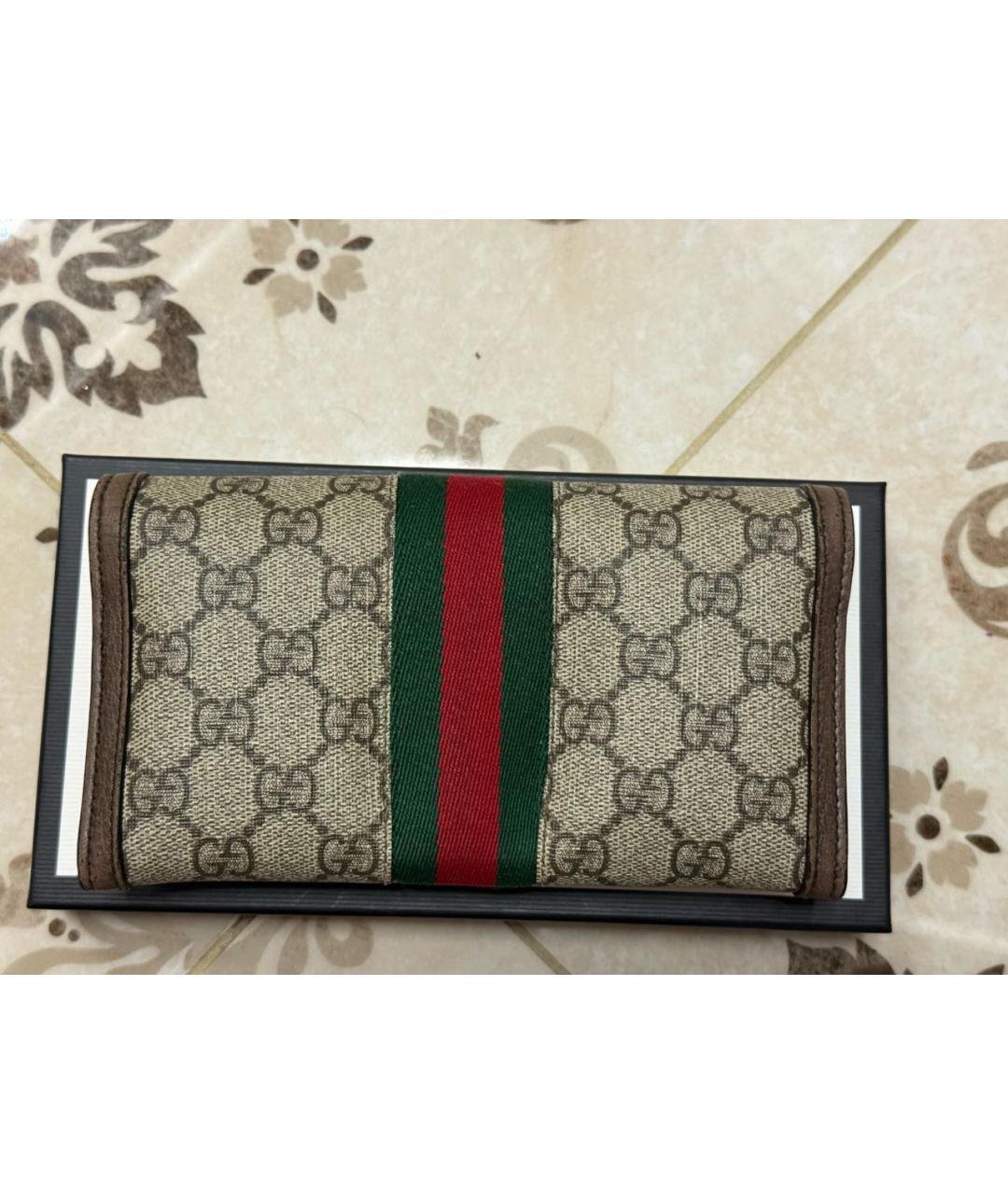 GUCCI Бежевый кошелек, фото 4