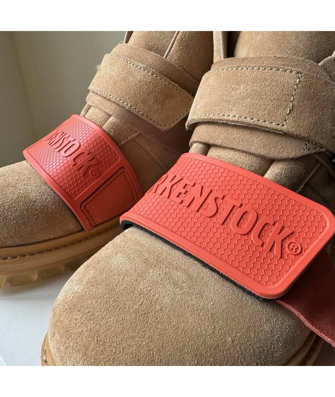 RICK OWENS Бежевые замшевые ботинки, фото 5