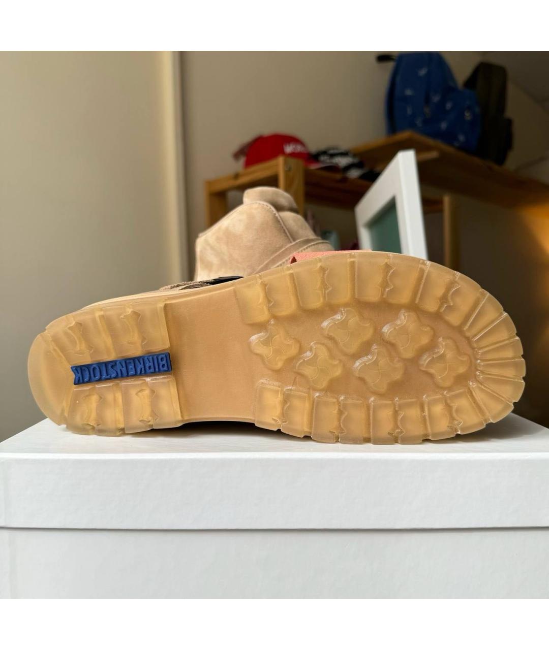 RICK OWENS Бежевые замшевые ботинки, фото 8