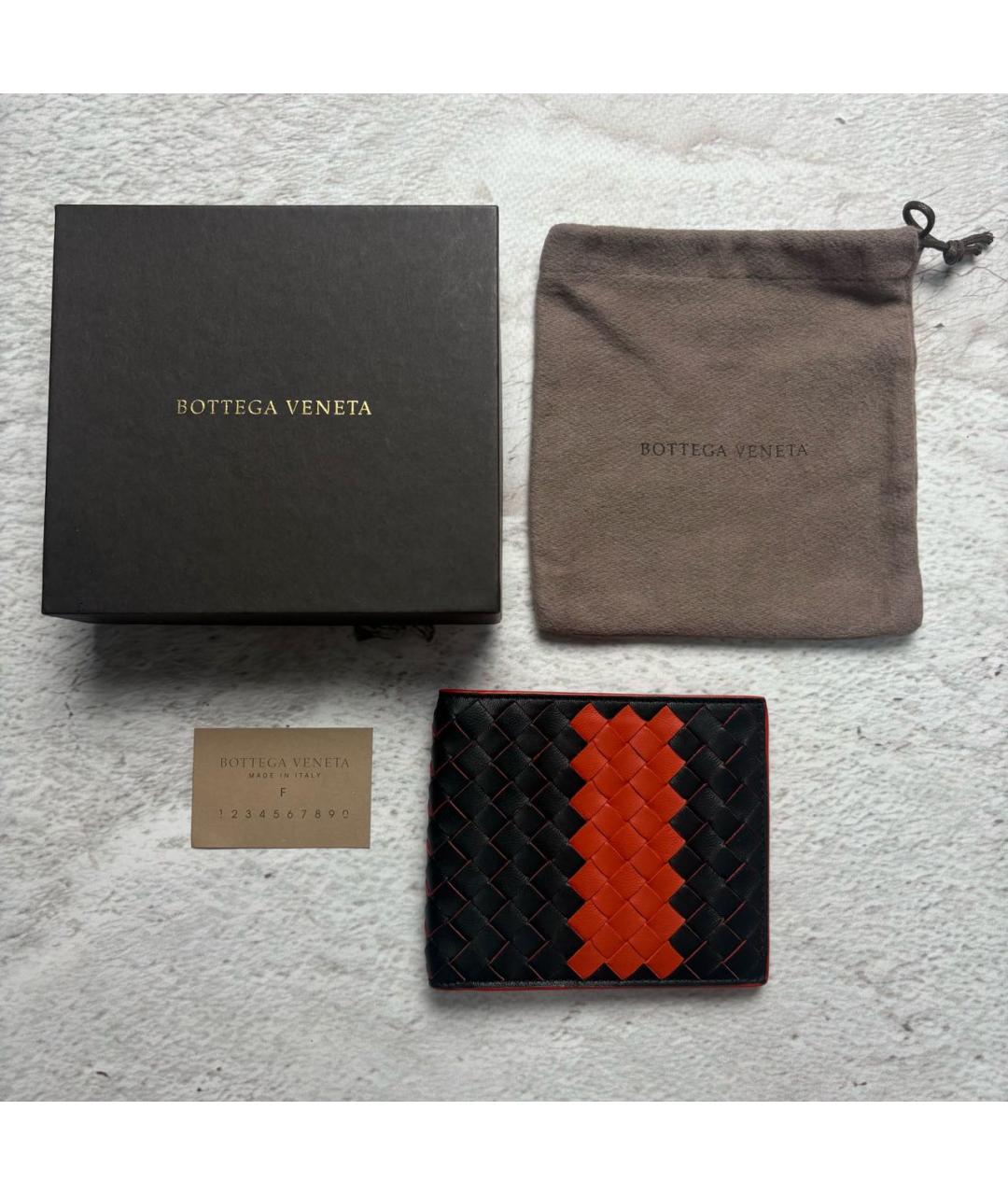 BOTTEGA VENETA Черный кожаный кошелек, фото 7