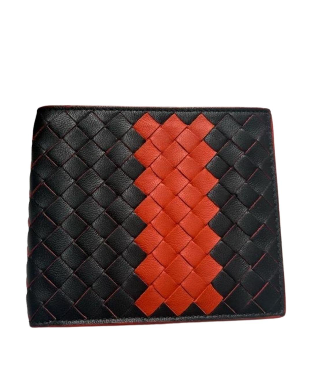 BOTTEGA VENETA Черный кожаный кошелек, фото 1