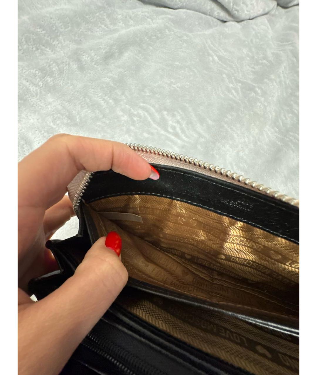 LOVE MOSCHINO Розовый кошелек из искусственной кожи, фото 6