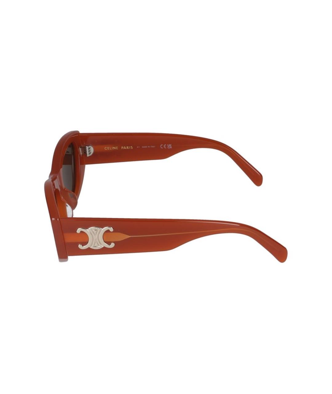 CELINE Красные пластиковые солнцезащитные очки, фото 3