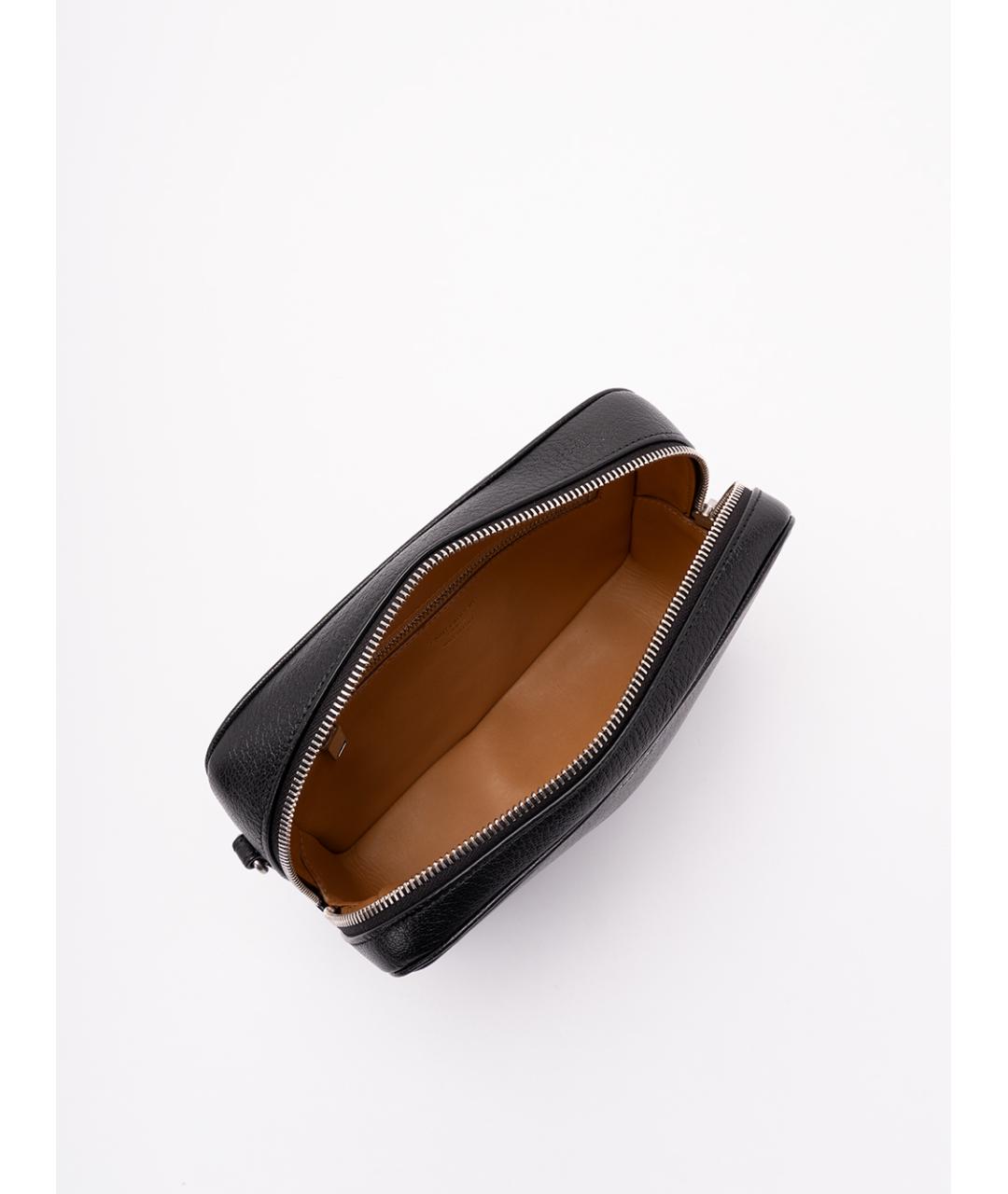 SAINT LAURENT Черная кожаная сумка на плечо, фото 5