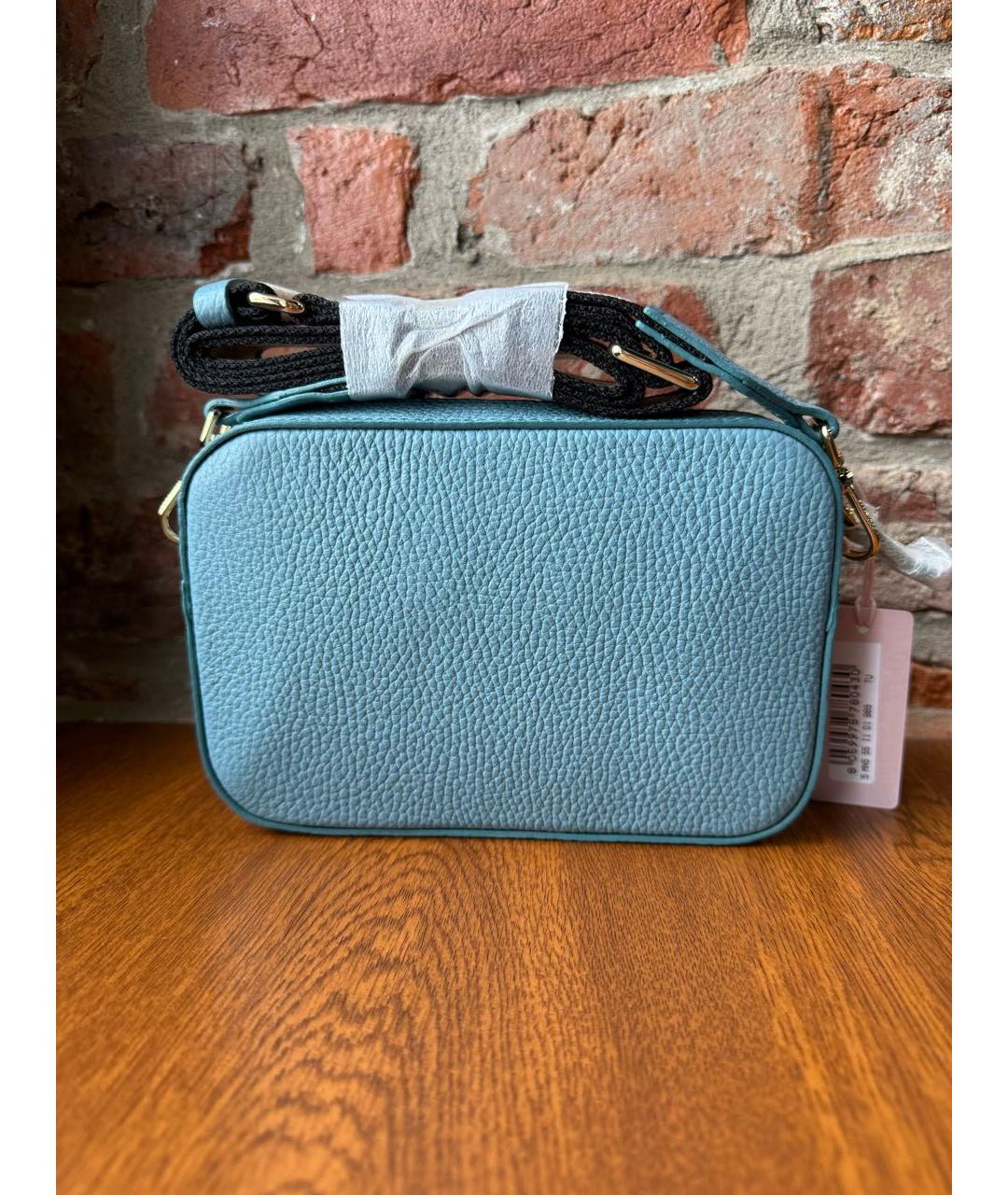 COCCINELLE Голубая кожаная сумка через плечо, фото 3