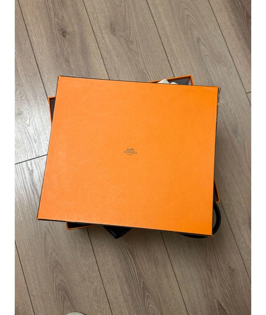 HERMES Черная кожаная сумка с короткими ручками, фото 6