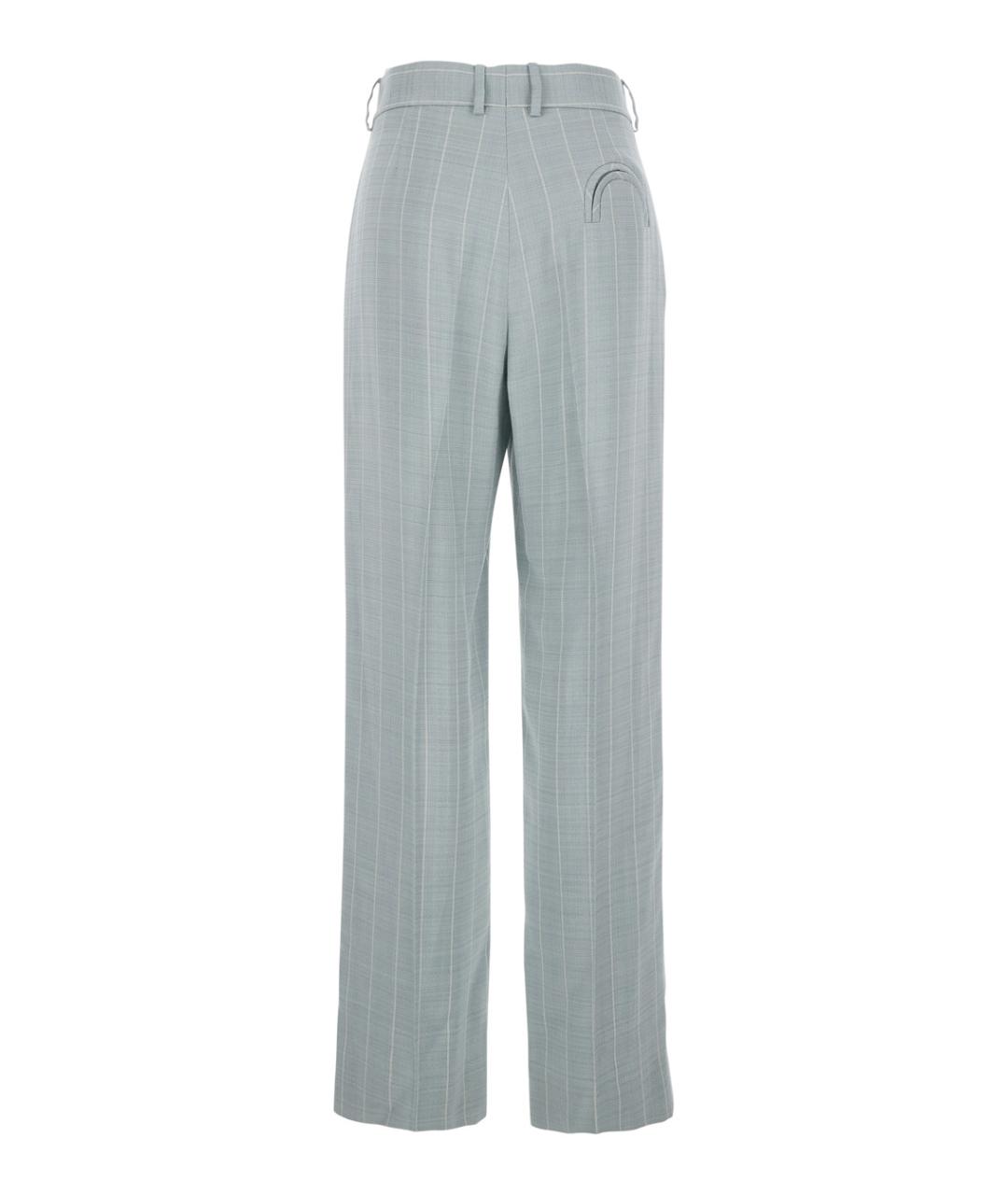 BLAZE MILANO Голубые вискозные прямые брюки, фото 2