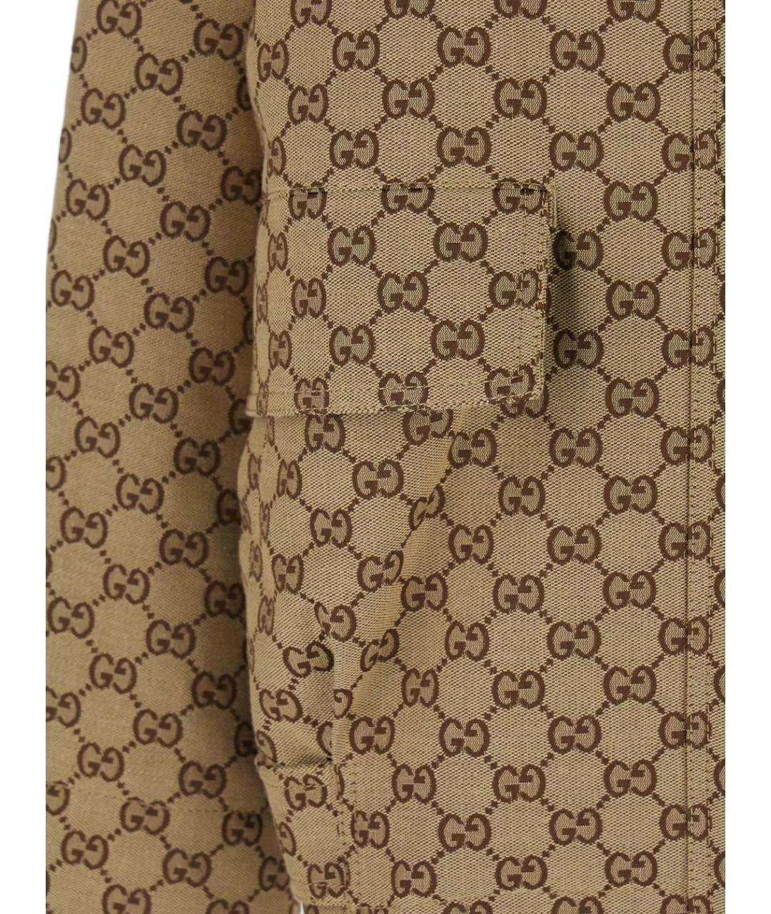 GUCCI Бежевая хлопковая куртка, фото 3